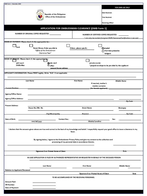zimbra ombudsman|1 – Application for Ombudsman Clearance .